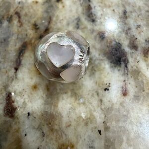 Silver Heart Charm Bead